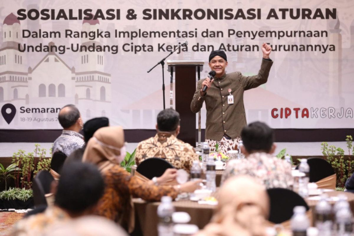 Ganjar : Satgas UU Cipta Kerja itikad baik pemerintah