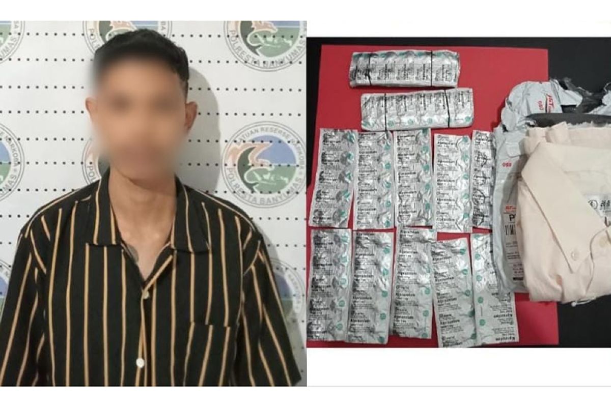 Konter HP di Banyumas digeledah, polisi temukan ratusan butir obat terlarang