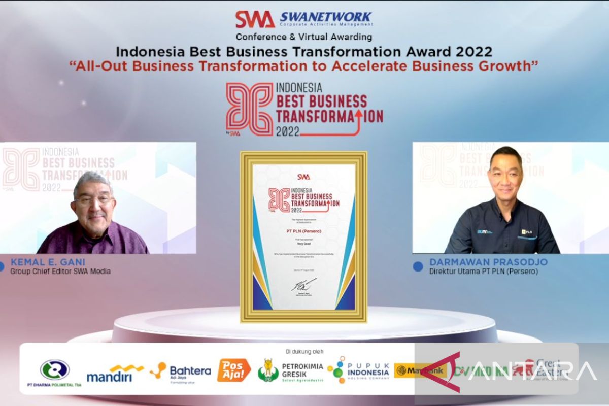 Berhasil Hadapi Era Disrupsi, PLN Sabet Penghargaan Indonesia Best Business Transformation