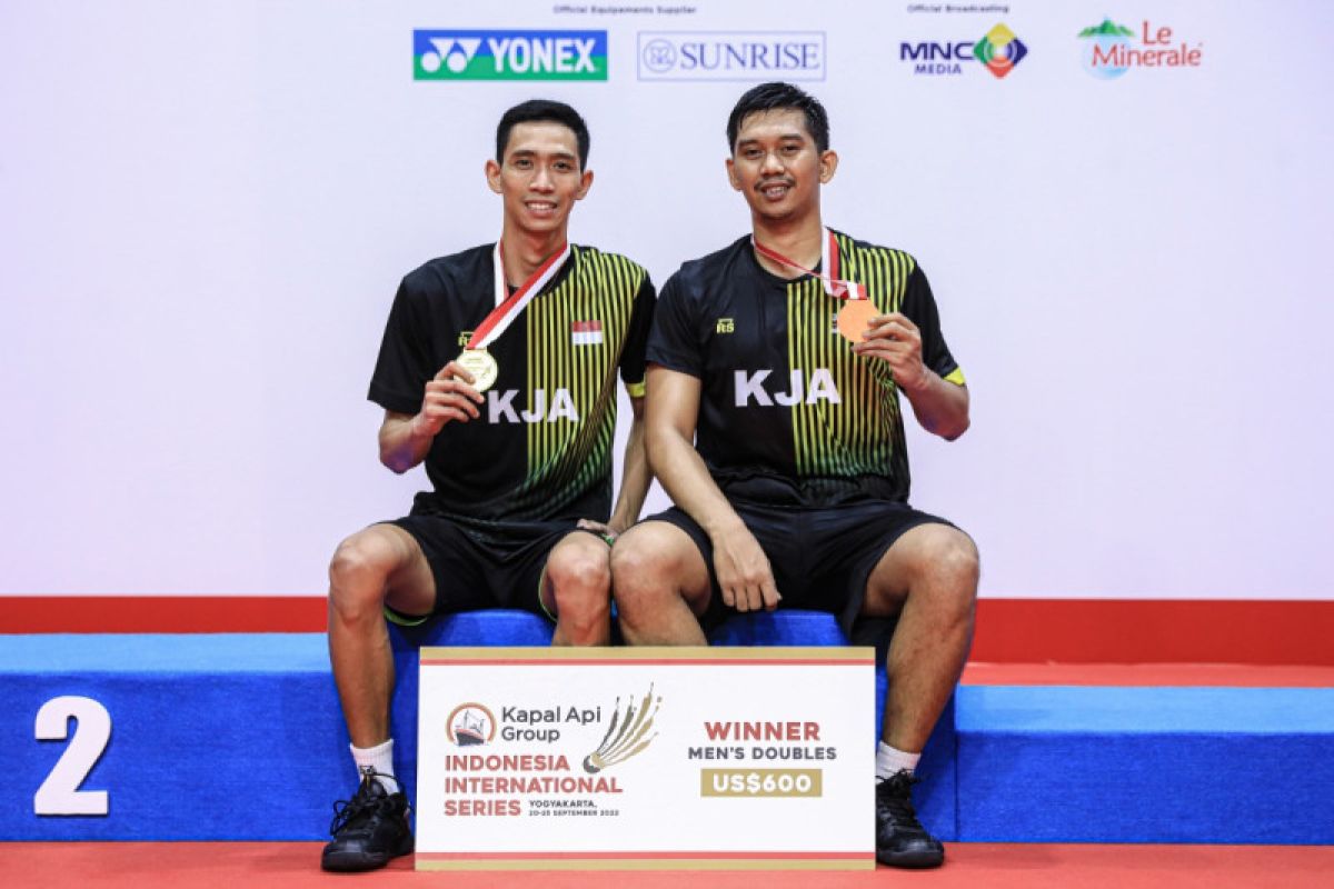 Ganda putra Alfian/Ade rebut gelar juara internasional perdana