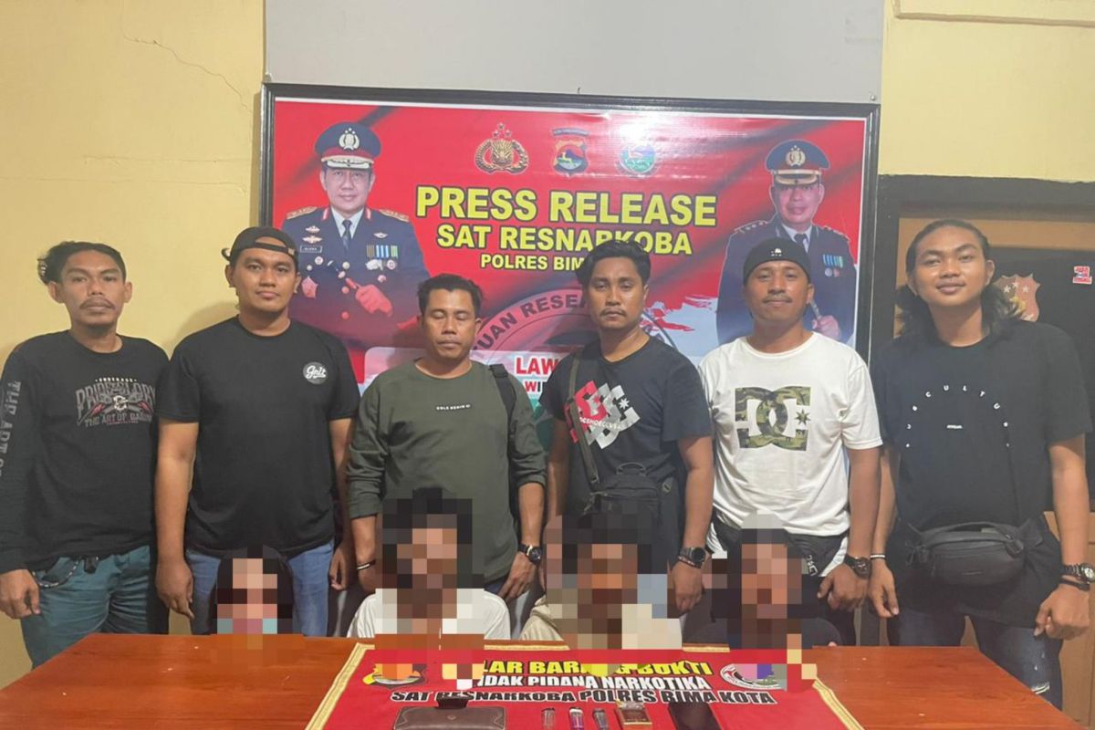 Polres Bima tangkap empat pengedar sabu