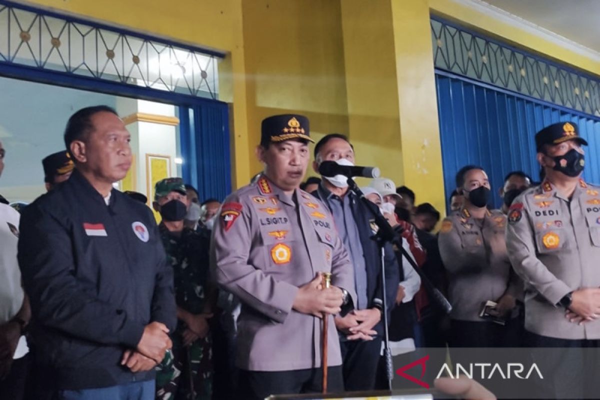 Kapolri Janji usut tuntas tragedi Kanjuruhan mengakibatkan 125 orang meninggal dunia