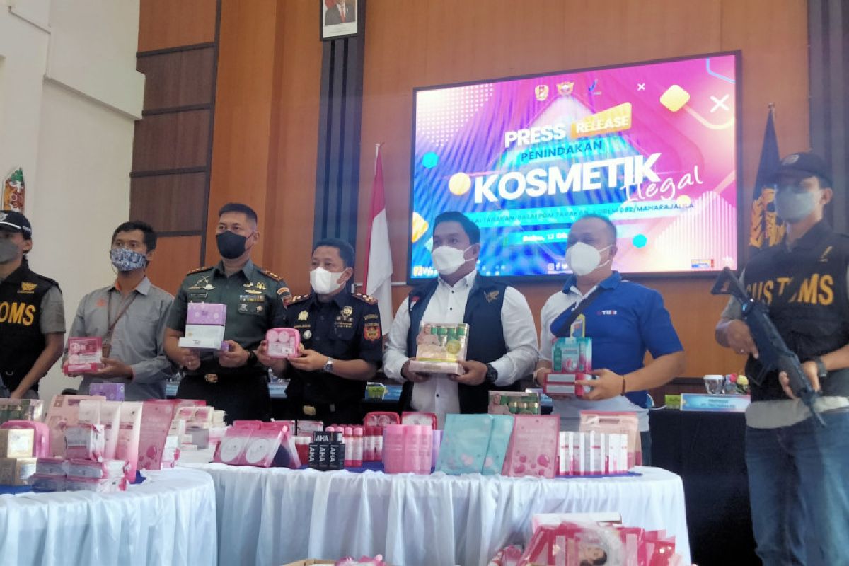 Bea Cukai sita ribuan kosmetik ilegal asal Filipina dan Malaysia