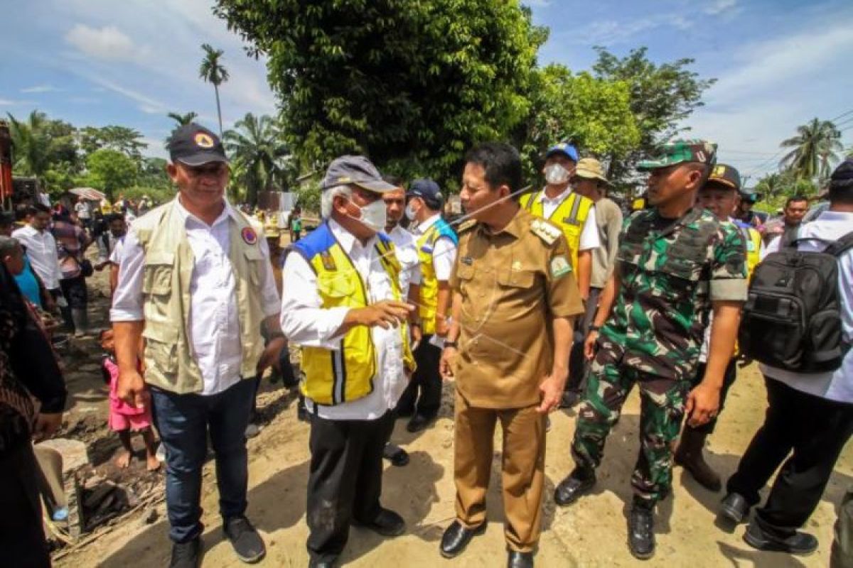 Menteri PUPR Tinjau Daerah Banjir Aceh Utara