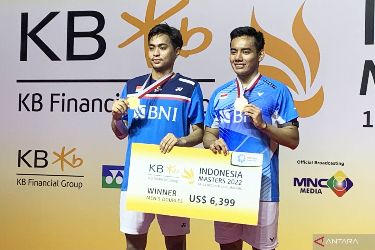 Ganda putra Pramudya/Rahmat juara Indonesia Masters Super 100