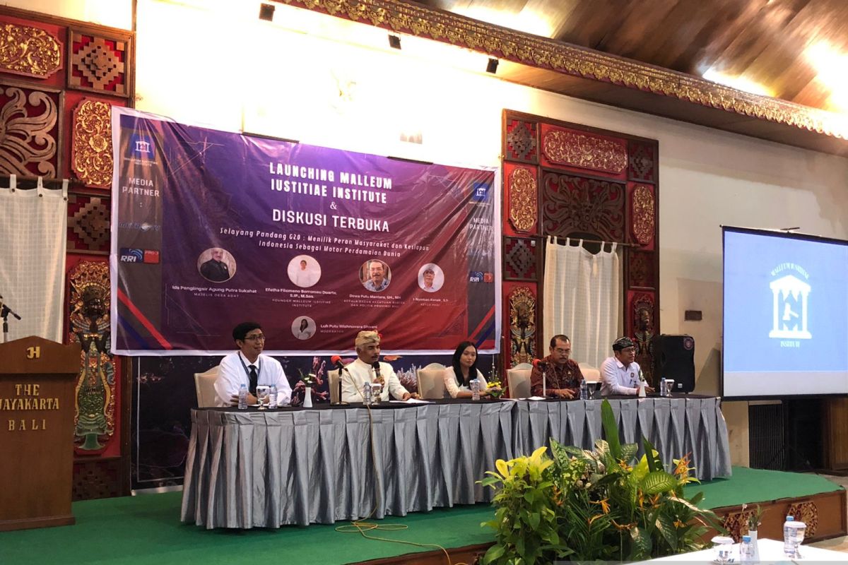 Forum Malleum Iustitiae Institute gandeng tokoh lokal diskusi kesiapan G20