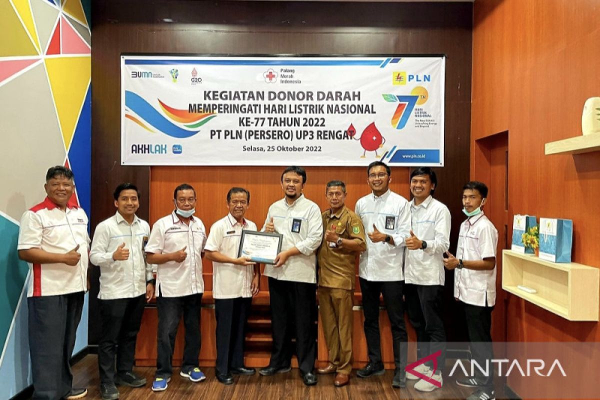 PLN UP3 Rengat gandeng PMI gelar donor darah