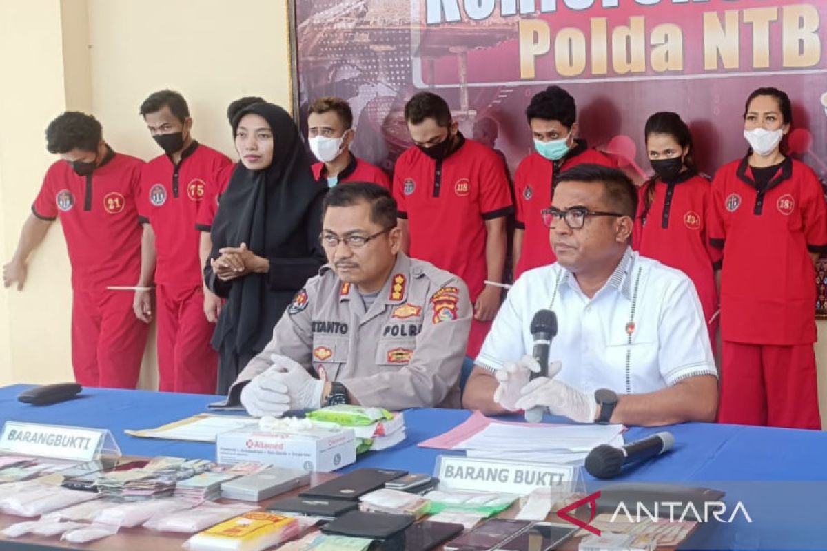 Akhirnya 13 tersangka kasus peredaran sabu-sabu di tangkap Polda NTB