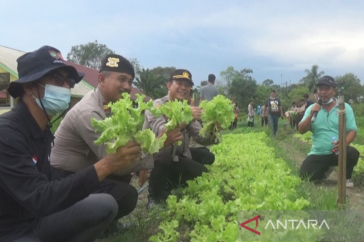 Polres-SMKN 3 Kapuas kembangkan hortikultura dan perikanan