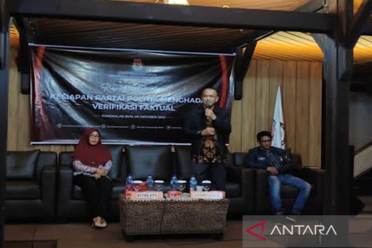 KPU Kobar: Baru dua parpol non parlemen memenuhi syarat verifikasi faktual