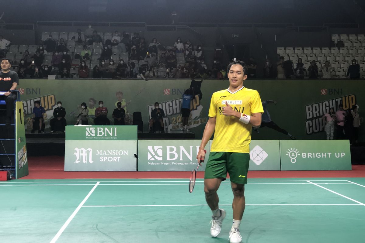 Jonatan Christie  mengaku senang mencapai semifinal meski dikalahkan Ginting