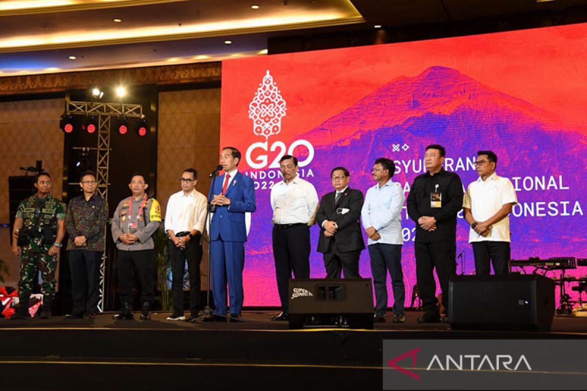 Presiden Jokowi apresiasi semua pihak turut sukseskan KTT G20 Bali