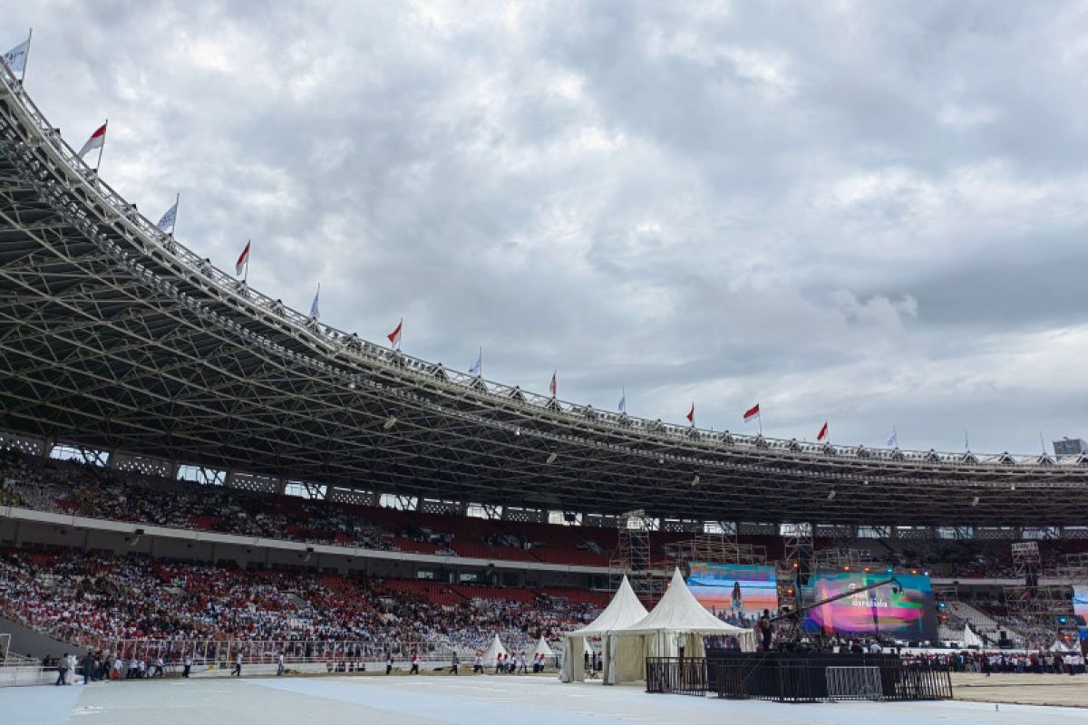 Nusantara Bersatu oleh Gabungan Relawan Jokowi dihelat pada Sabtu di GBK