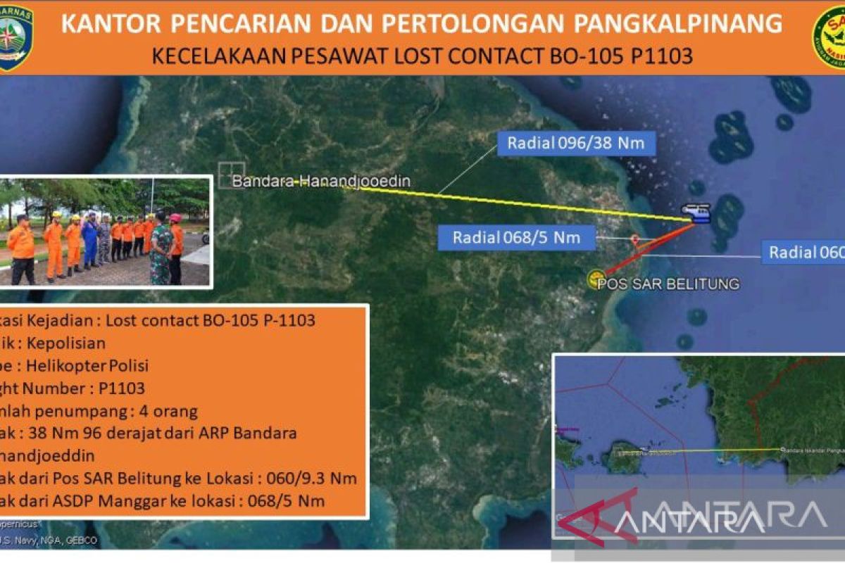 Polri: Helikopter P-1103 yang jatuh di Perairan Belitung Timur karena cuaca