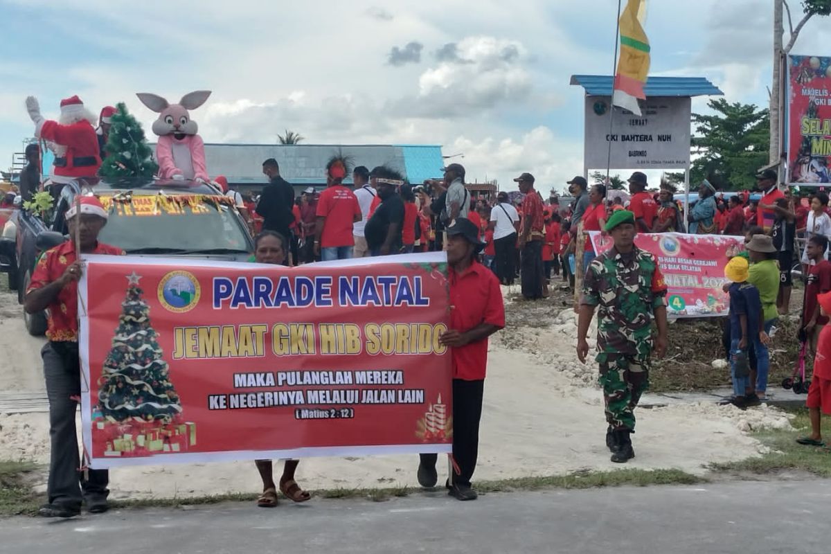 Koramil Biak Kota sebut pawai jelang Natal berjalan dengan lancar