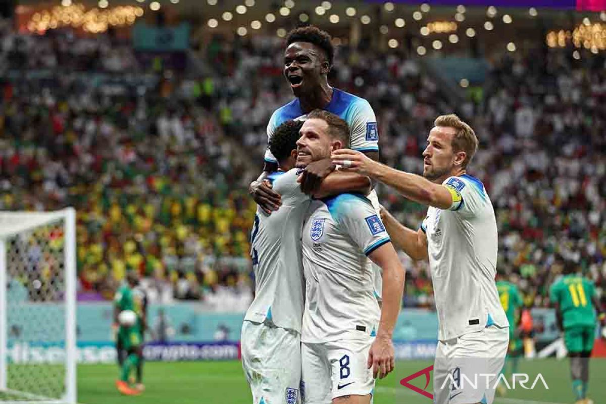 Inggris tantang Prancis usai terkam Senegal 3-0