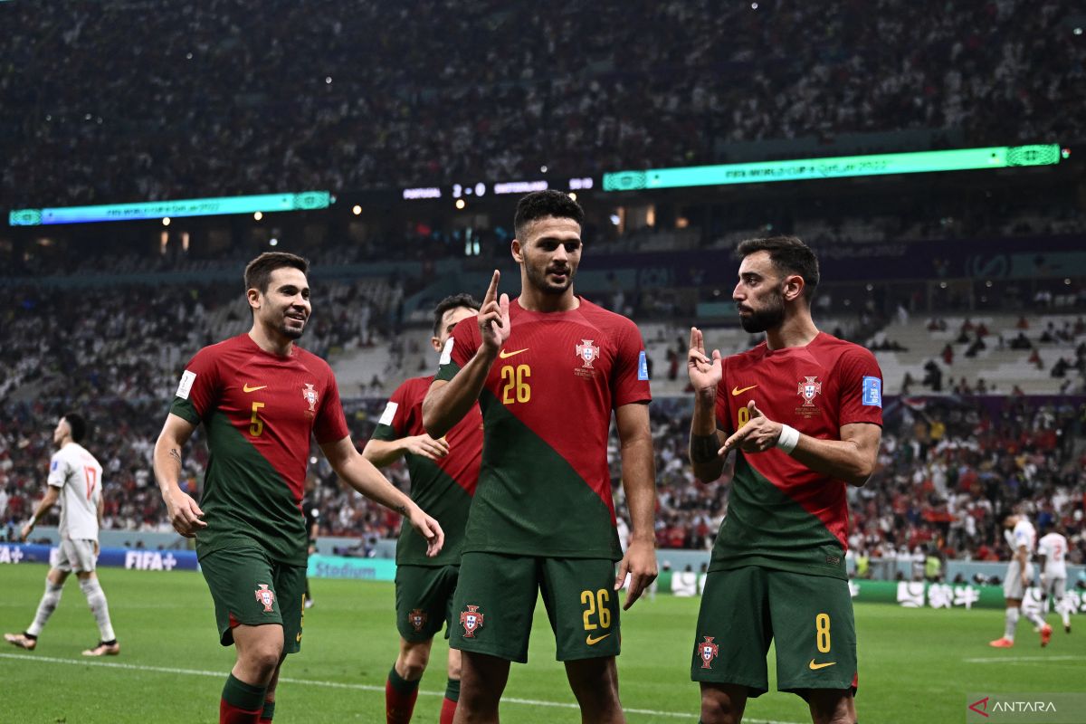 Piala Dunia 2022 - Portugal kalahkan Swiss 6-1, tantang Maroko di perempat final