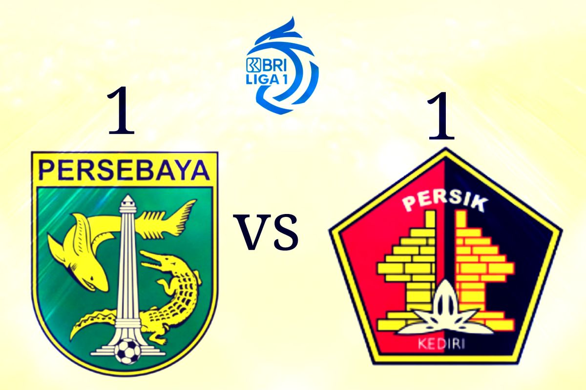 Liga 1 Indonesia - Persebaya Surabaya bermain 1-1 lawan Persik Kediri