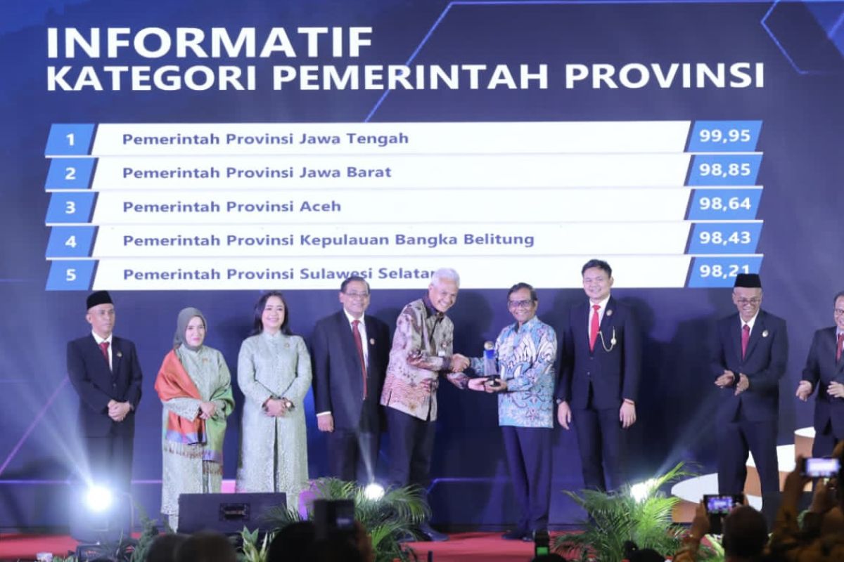 Provinsi Jawa Tengah raih penghargaan keterbukaan informasi