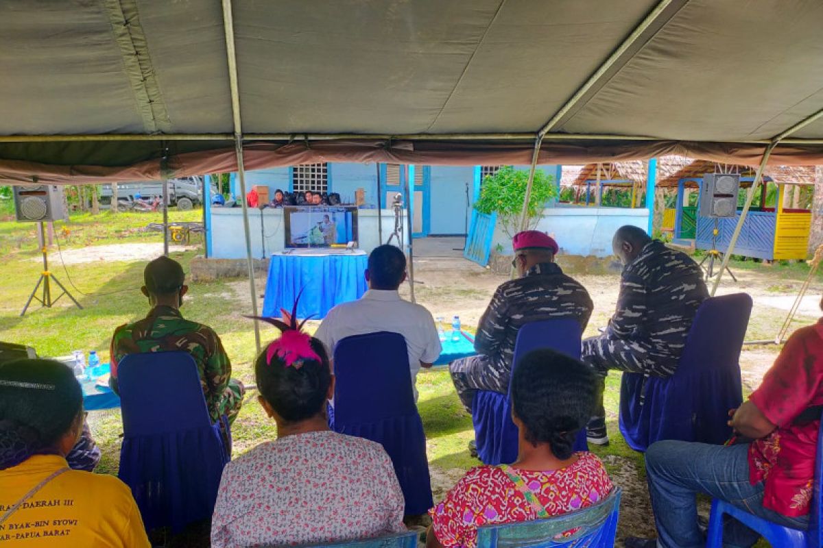 Koramil Biak Kota ikut konferensi video bersama Wakasal