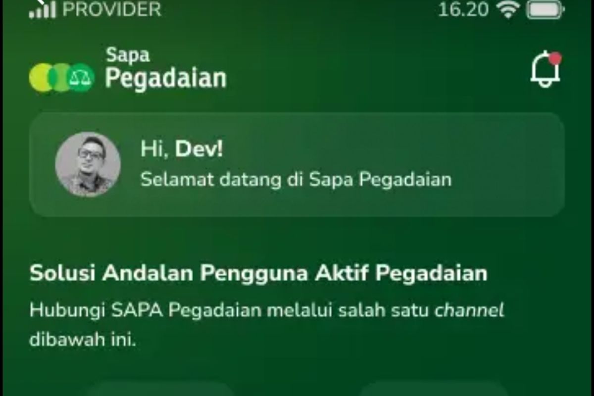 Pegadaian hadirkan aplikasi SAPA yang terintegrasi 'contact center'