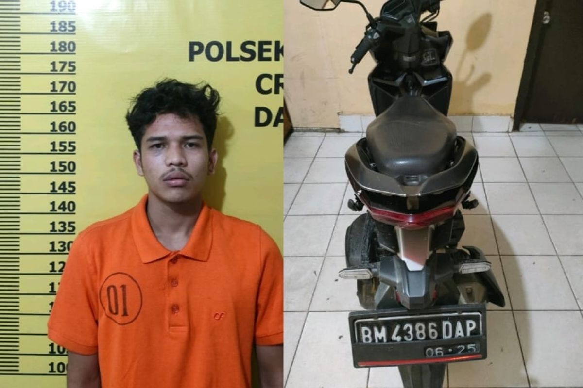 Warga Dumai ini terpaksa mendekam di hotel prodeo karena curi motor, sempat dimassa