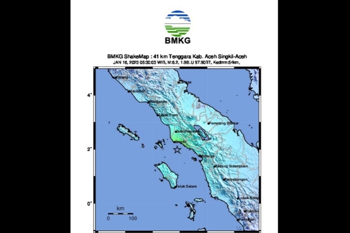 Ini penyebab gempa magnitudo 6,2 di Aceh Singkil