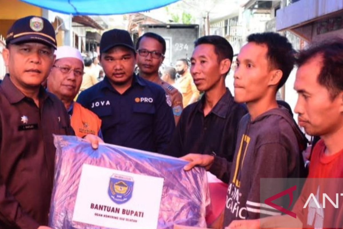 Pemkab OKU Selatan santuni korban kebakaran di Pasar Muaradua