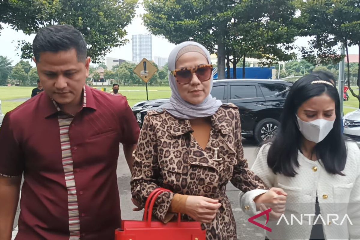 Venna Melinda serahkan bukti-bukti kasus KDRT yang dialaminya ke penyidik Polda Jatim