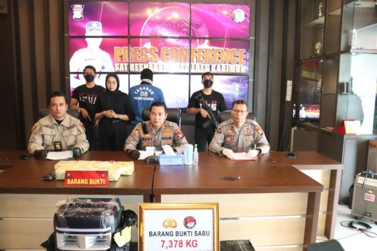 Polres Karimun berhasil gagalkan peredaran 7,3 kg sabu jaringan internasional