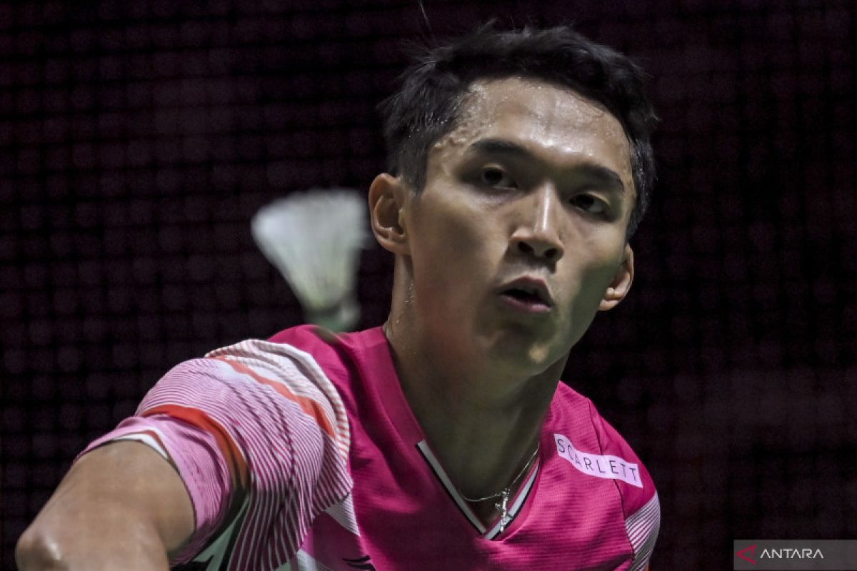 Pebulu tangkis Jonatan Christie tersungkur di Singapure Open