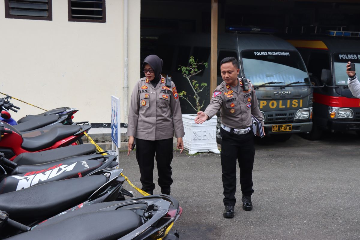 Dua hari operasi balap liar, Polres Payakumbuh amankan 56 unit sepeda motor