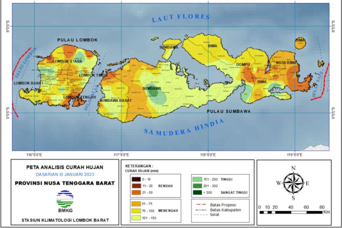 Waspada potensi hujan di awal Februari 2023 di NTB