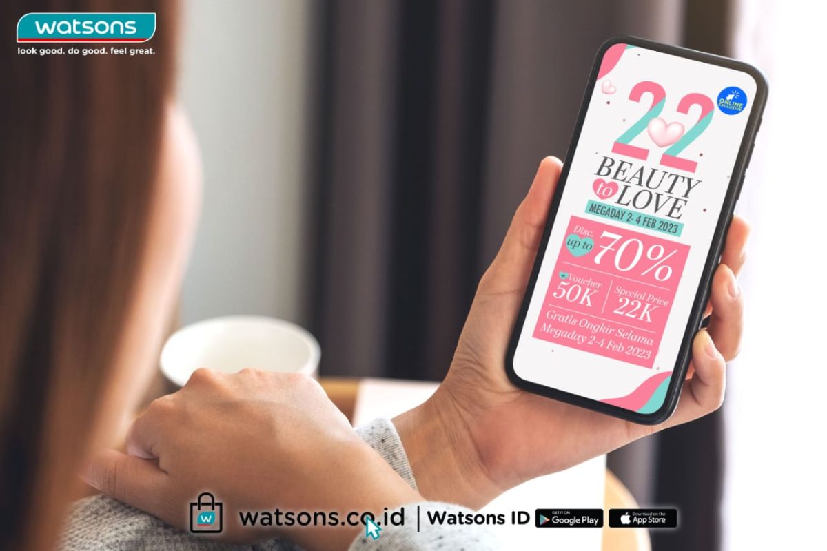 Watsons gelar program diskon 'Watsons 2.2 Beauty to Love' digelar