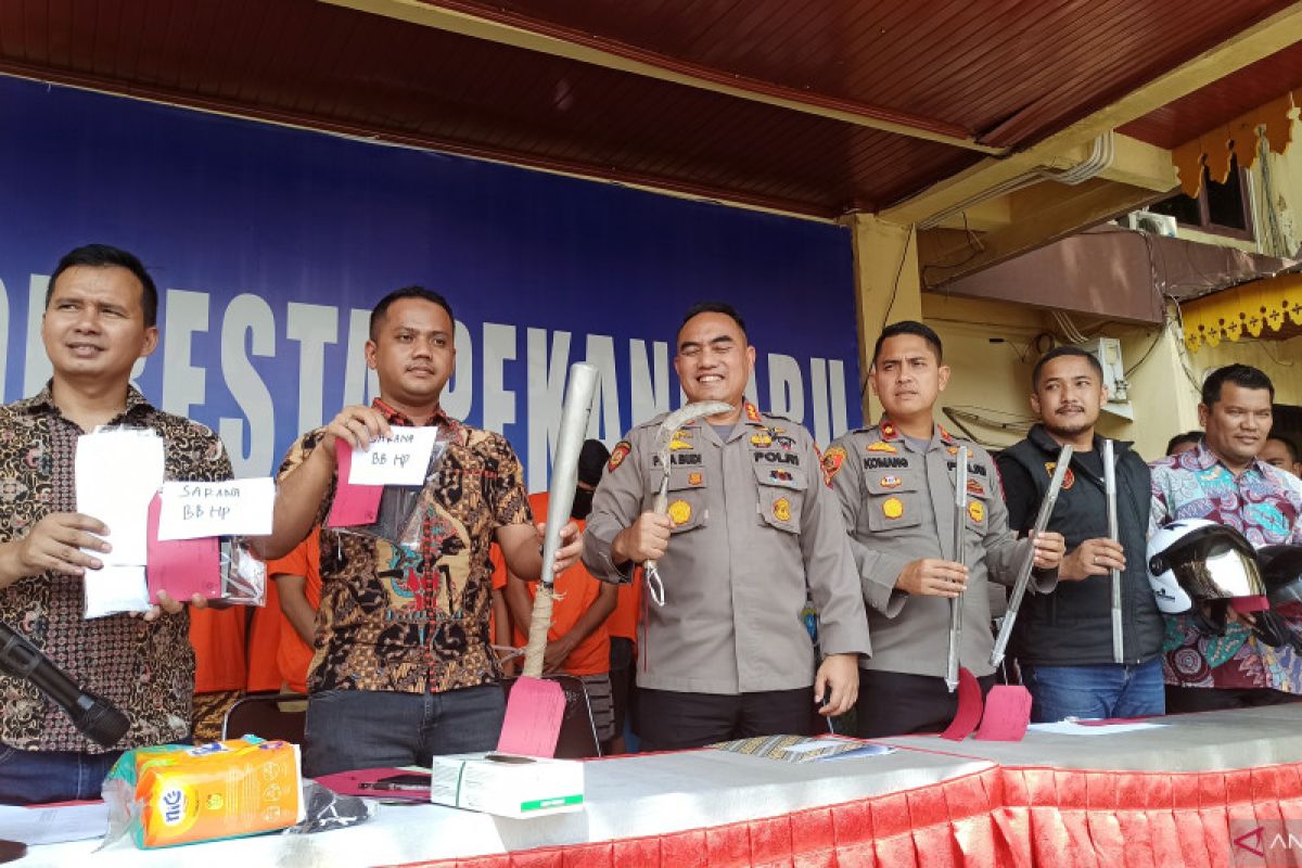 Lagi-lagi didominasi anak di bawah umur, komplotan geng motor di Pekanbaru diringkus