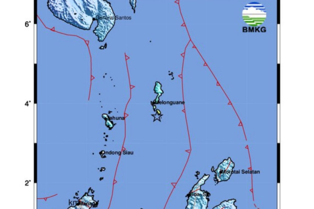 Penyebab gempa Magnitudo 6,0 di Melonguane Sulut: deformasi batuan di lempeng laut Maluku