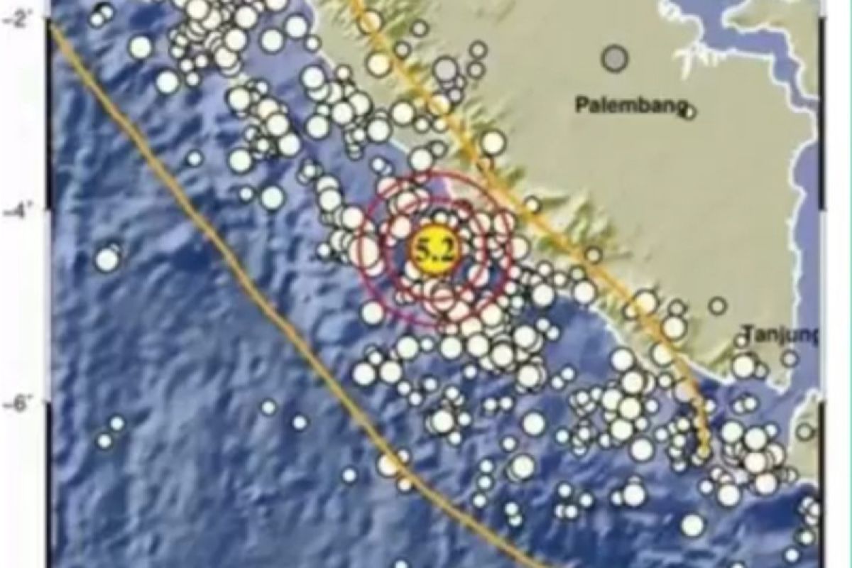 BMKG catat sebanyak 144 kali gempa terjadi di Bengkulu selama 2023