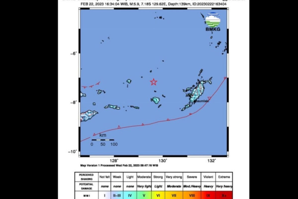 Gempa M5,9 Laut Banda akibat aktivitas subduksi