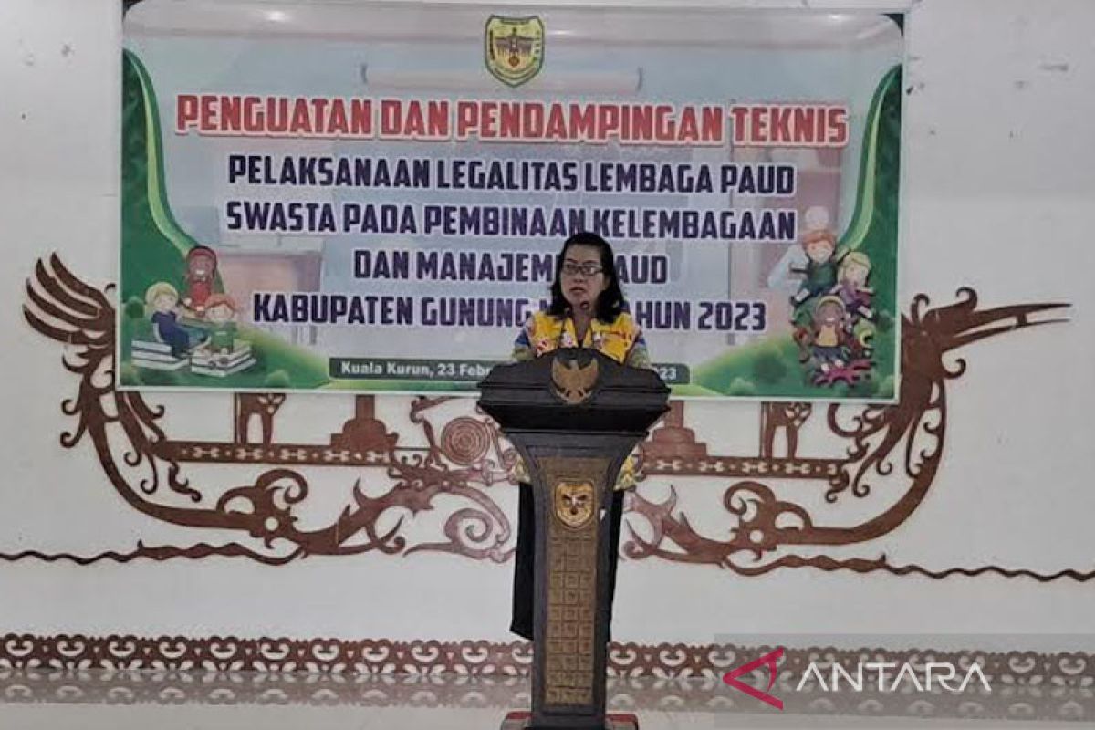 Disdikpora minta seluruh PAUD swasta di Gumas miliki legalitas formal