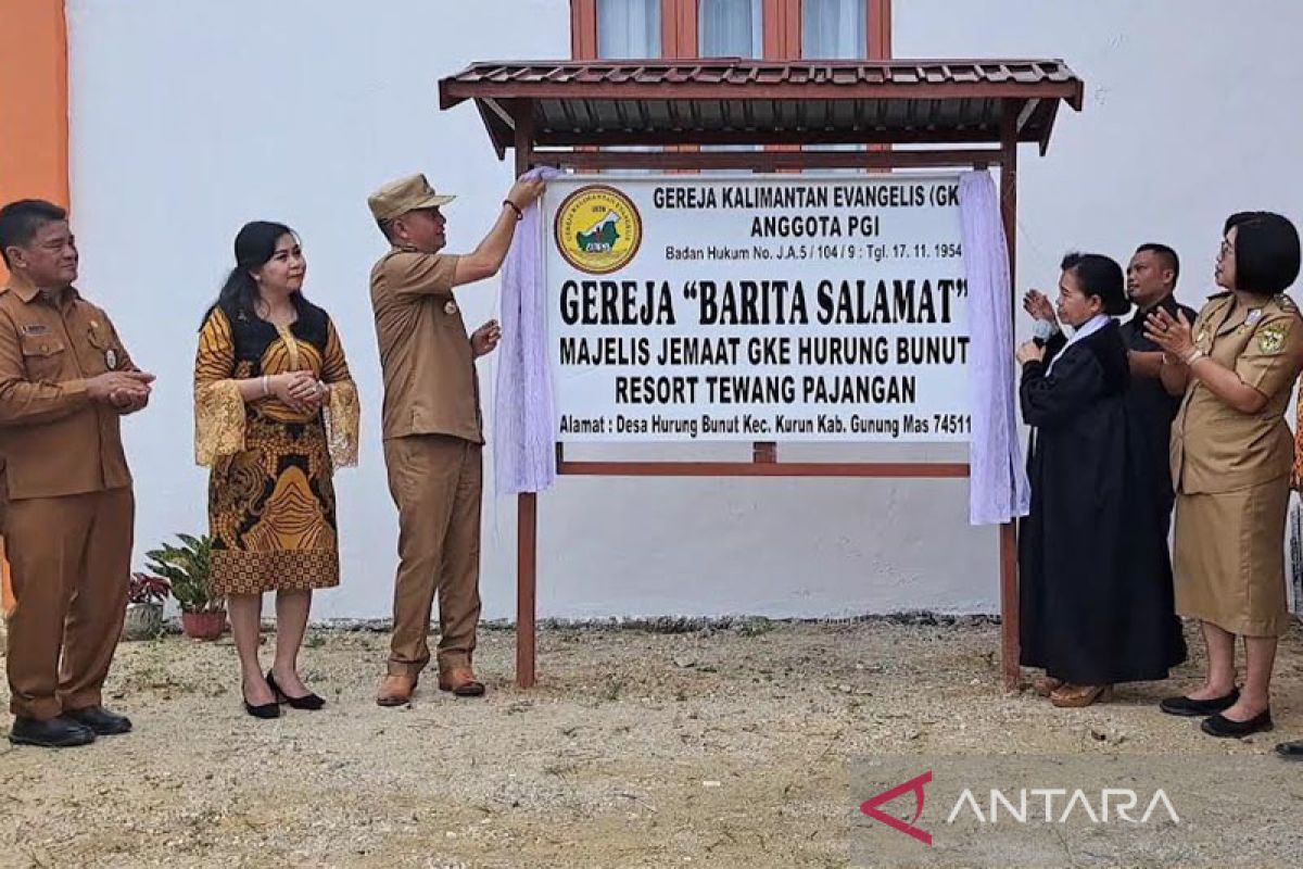 Selesai dibangun, Bupati Gumas resmikan Gereja Barita Salamat