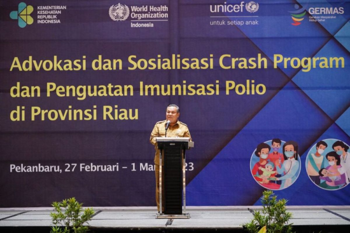 Pemprov Riau dorong cakupan anak lebih banyak mendapat imunisasi polio hidnari kelumpuhan