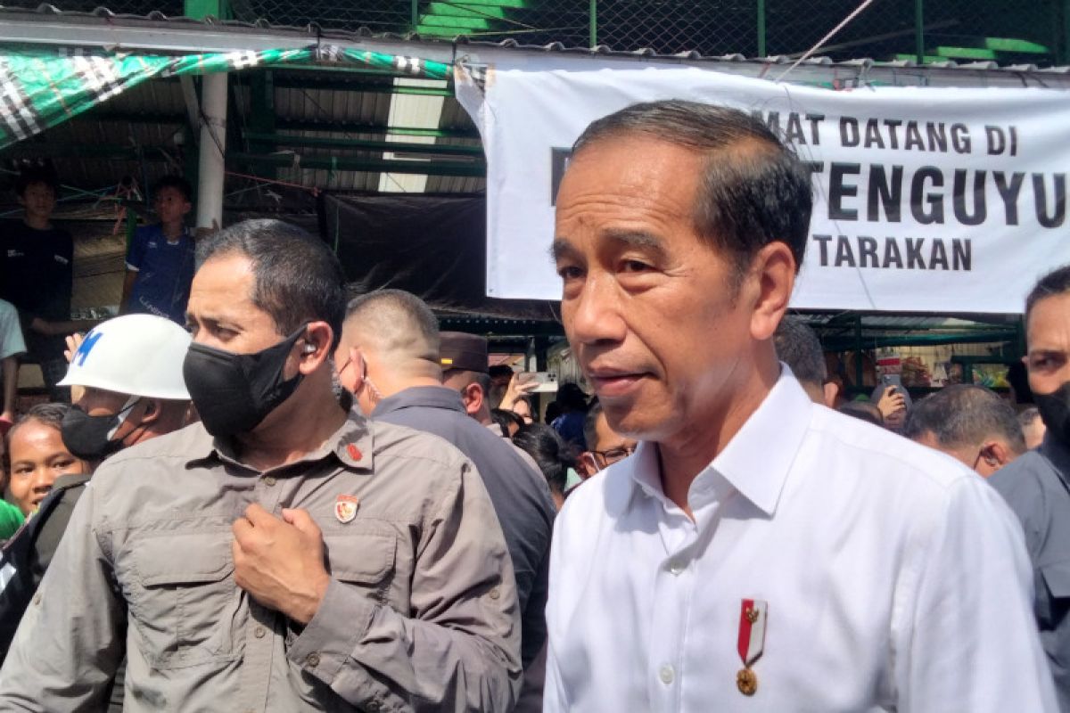 Presiden pantau harga sembako di pasar Tenguyun Tarakan