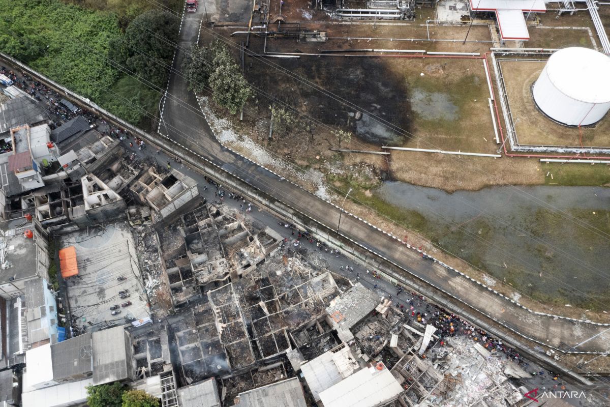 Wapres Ma'ruf Amin tinjau lokasi kebakaran Plumpang di Jakarta Utara