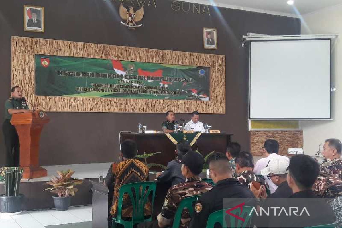 Ormas ikuti binkom untuk cegah konflik sosial di Kodim Temanggung