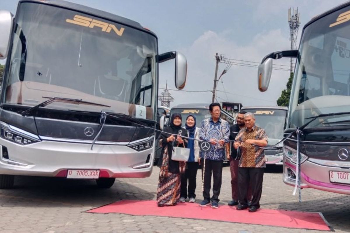 Sambut Lebaran, PO SAN luncurkan 10 bus Mercedes-Benz terbaru