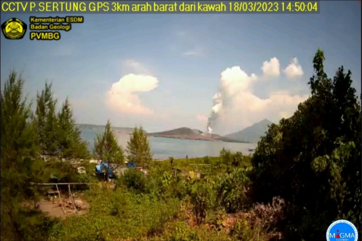 PVMBG: Gunung Anak Krakatau erupsi abu vulkanik setinggi 500 meter