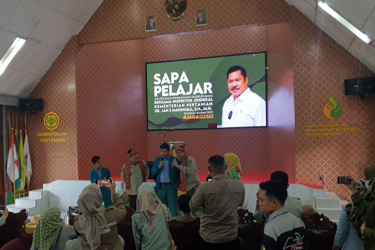 Irjen Kementan semangati siswa SMK Pertanian Sembawa Banyuasin