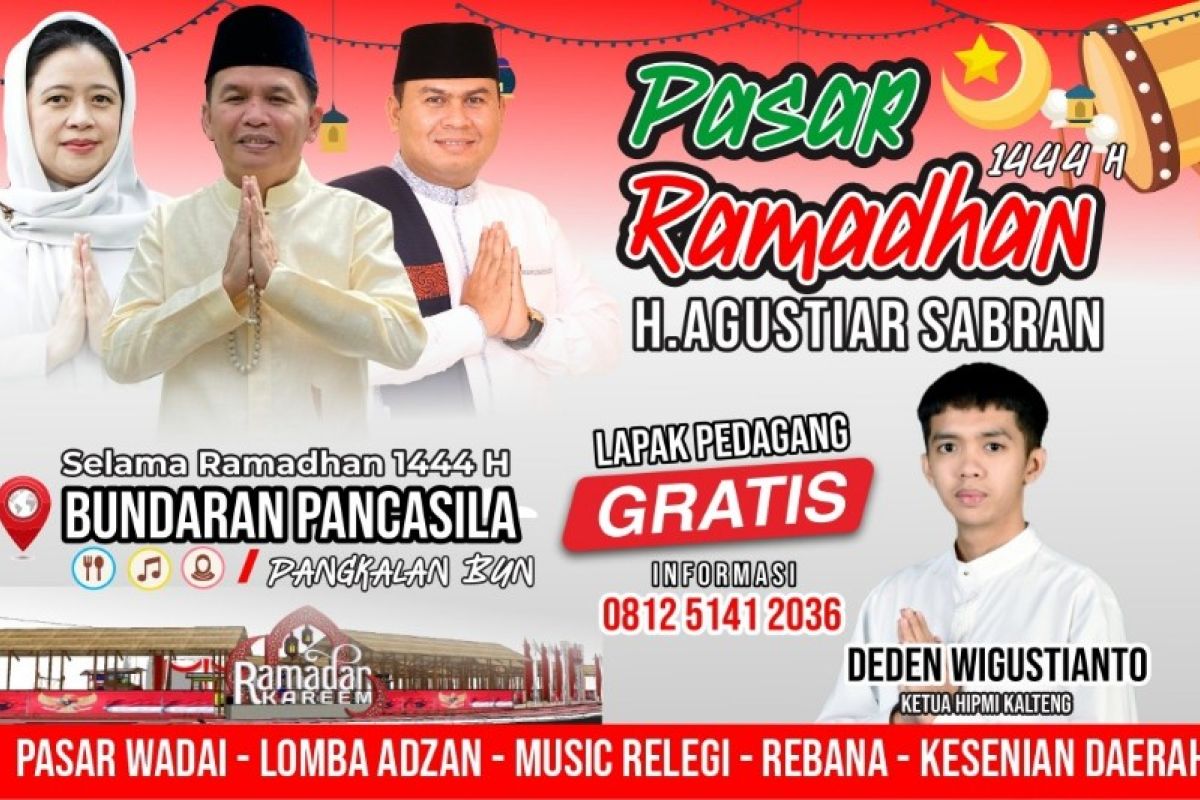 Agustiar Sabran siapkan lapak pedagang gratis di pasar Ramadhan Kobar