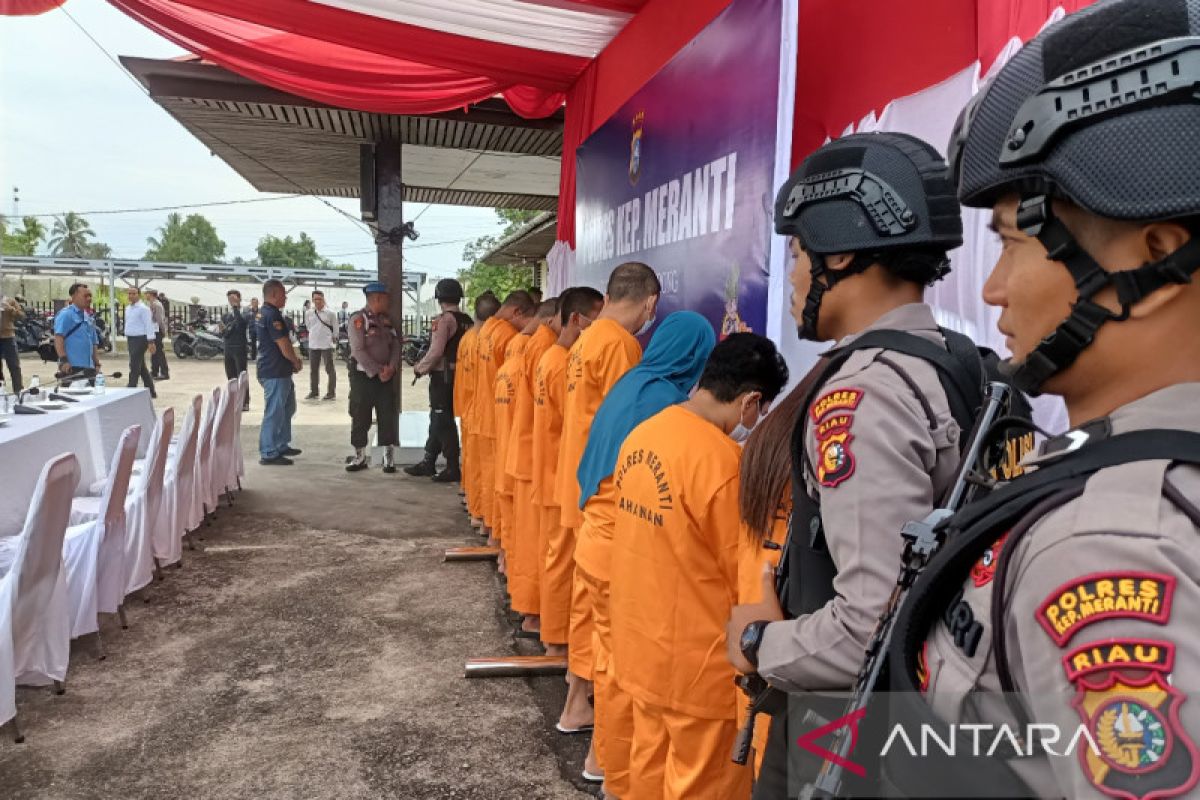 14 tersangka narkoba di Meranti ditangkap, satu anak-anak