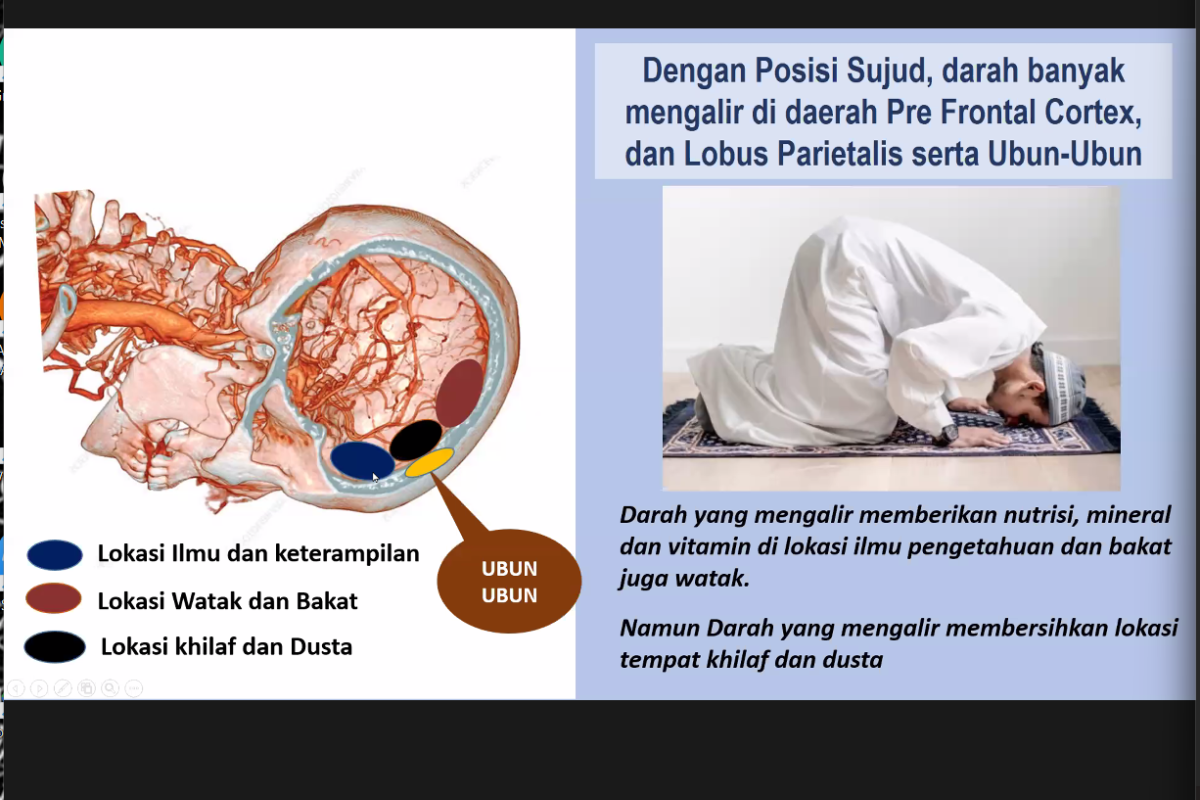 Posisi sujud bantu alirkan darah berisi nutrisi pada otak